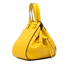 Small Grained Calfskin Drawstring Hammock Satchel