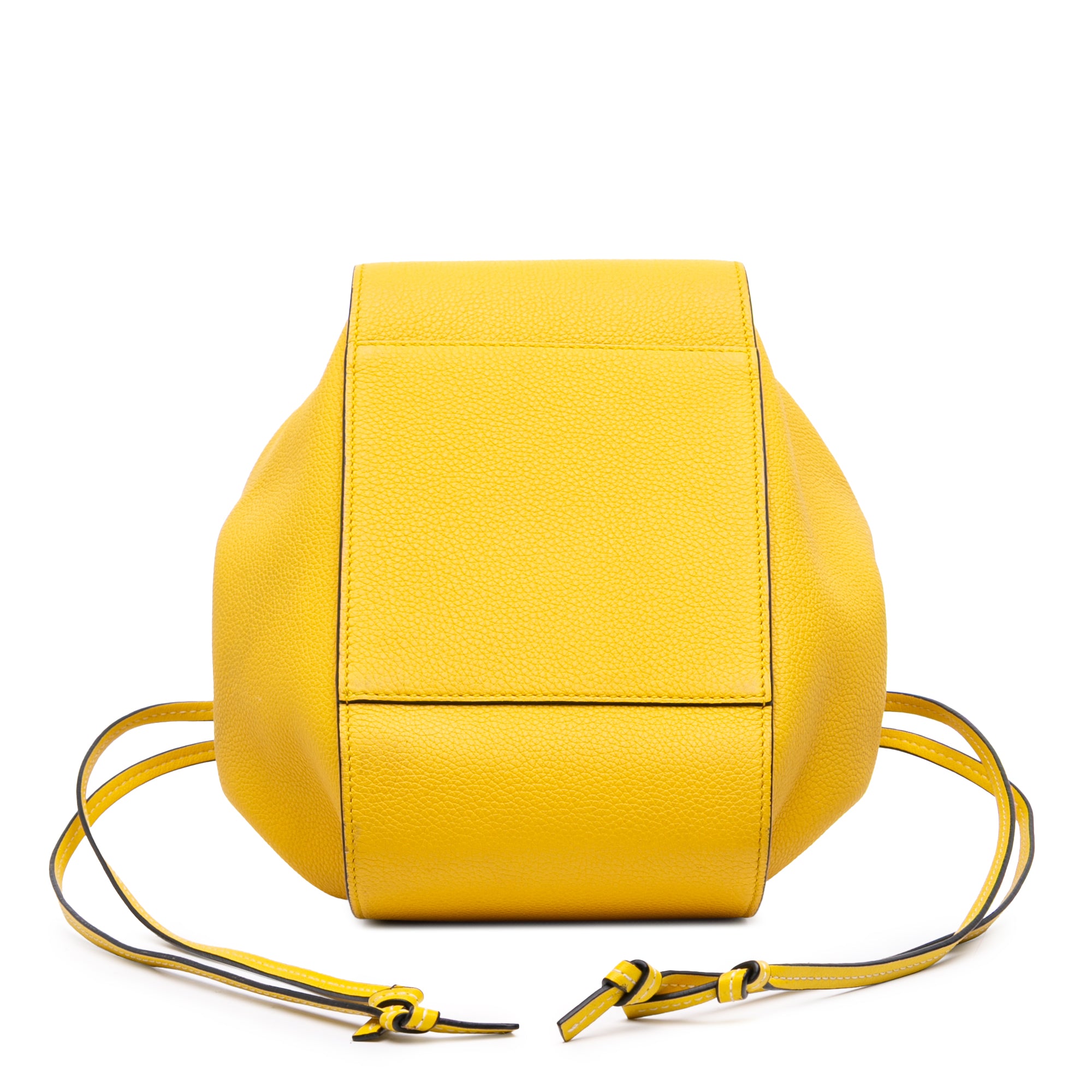Small Grained Calfskin Drawstring Hammock Satchel