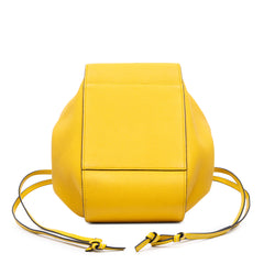 Small Grained Calfskin Drawstring Hammock Satchel