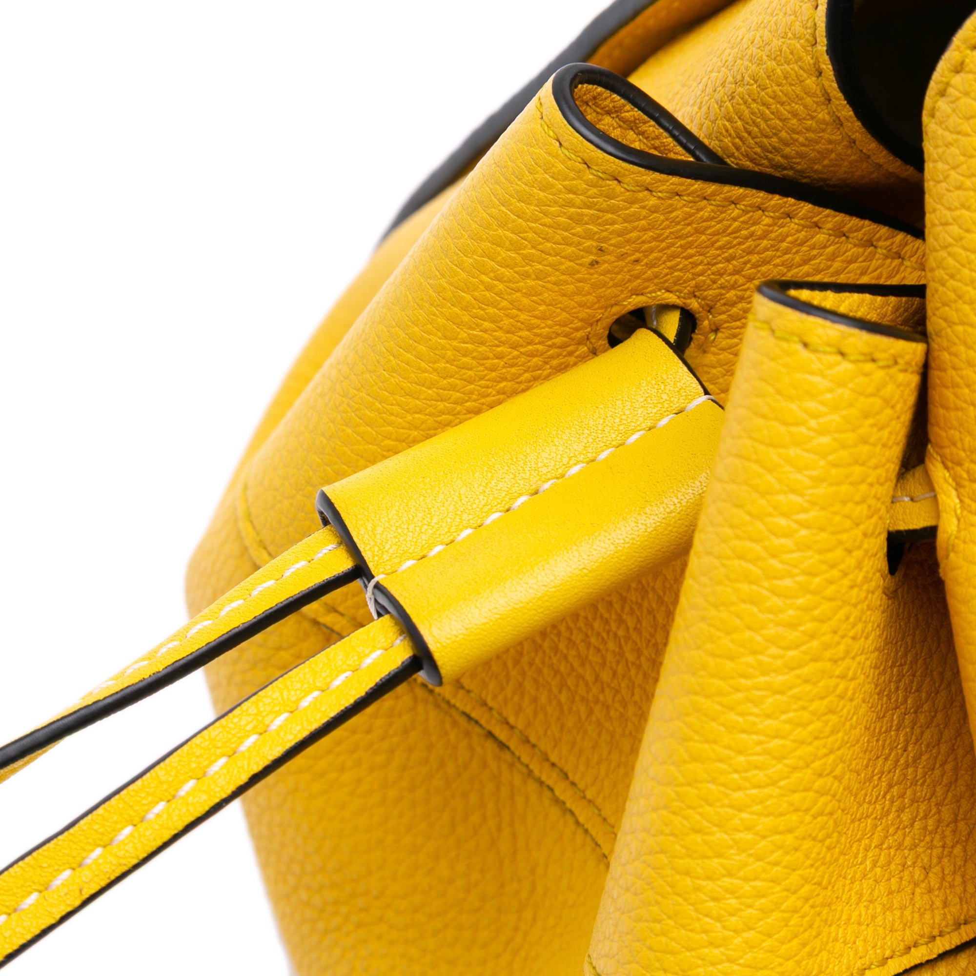 Small Grained Calfskin Drawstring Hammock Satchel