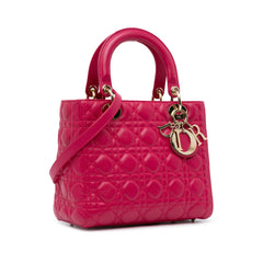 Medium Lambskin Cannage Lady Dior