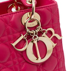 Medium Lambskin Cannage Lady Dior