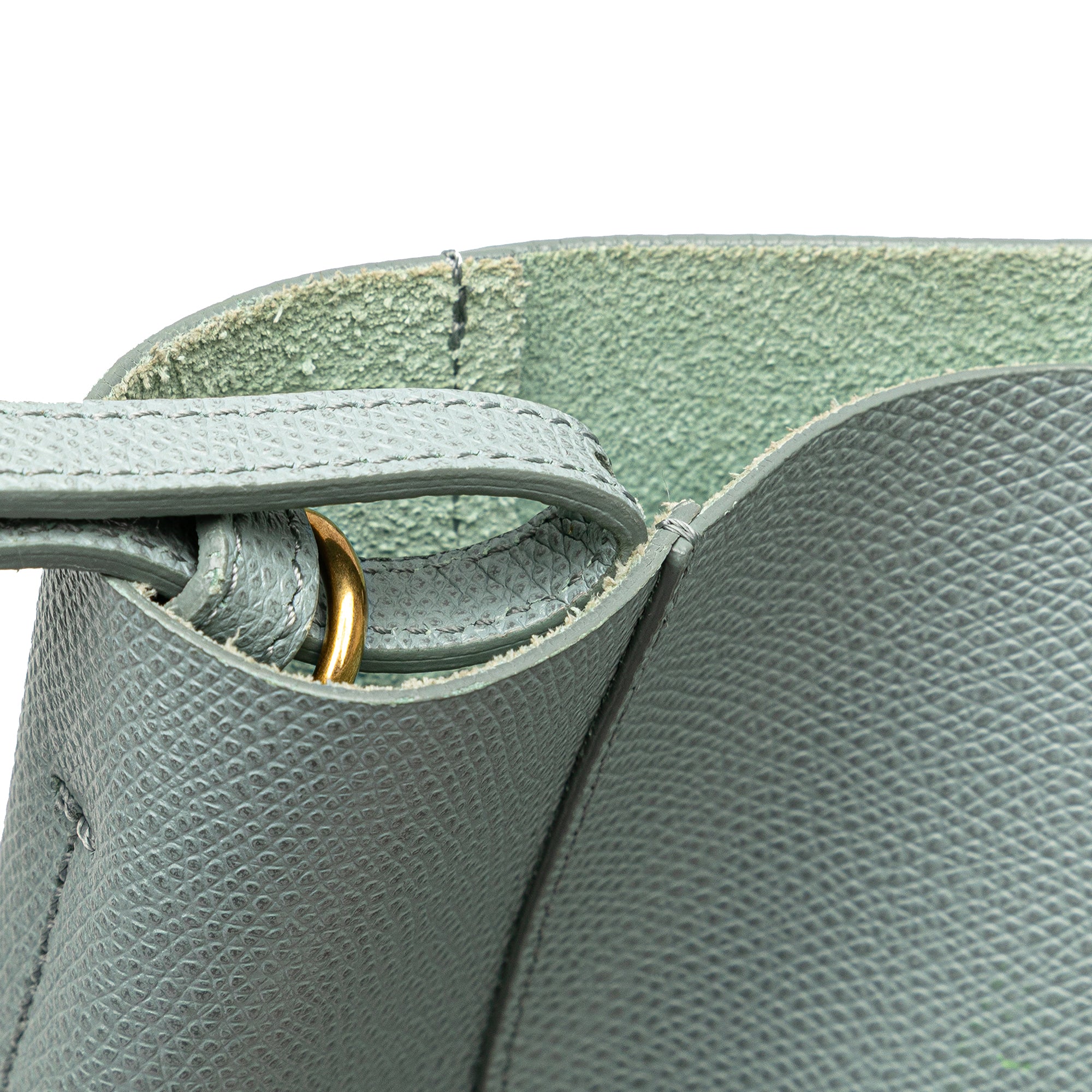 Small Bicolor Leather Vertical Cabas