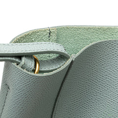 Small Bicolor Leather Vertical Cabas