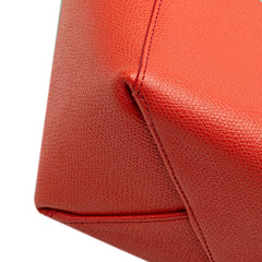 Small Bicolor Leather Vertical Cabas