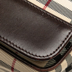 House Check Canvas Flap Crossbody