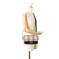House Check Canvas Flap Crossbody
