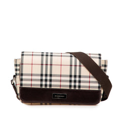 House Check Canvas Flap Crossbody