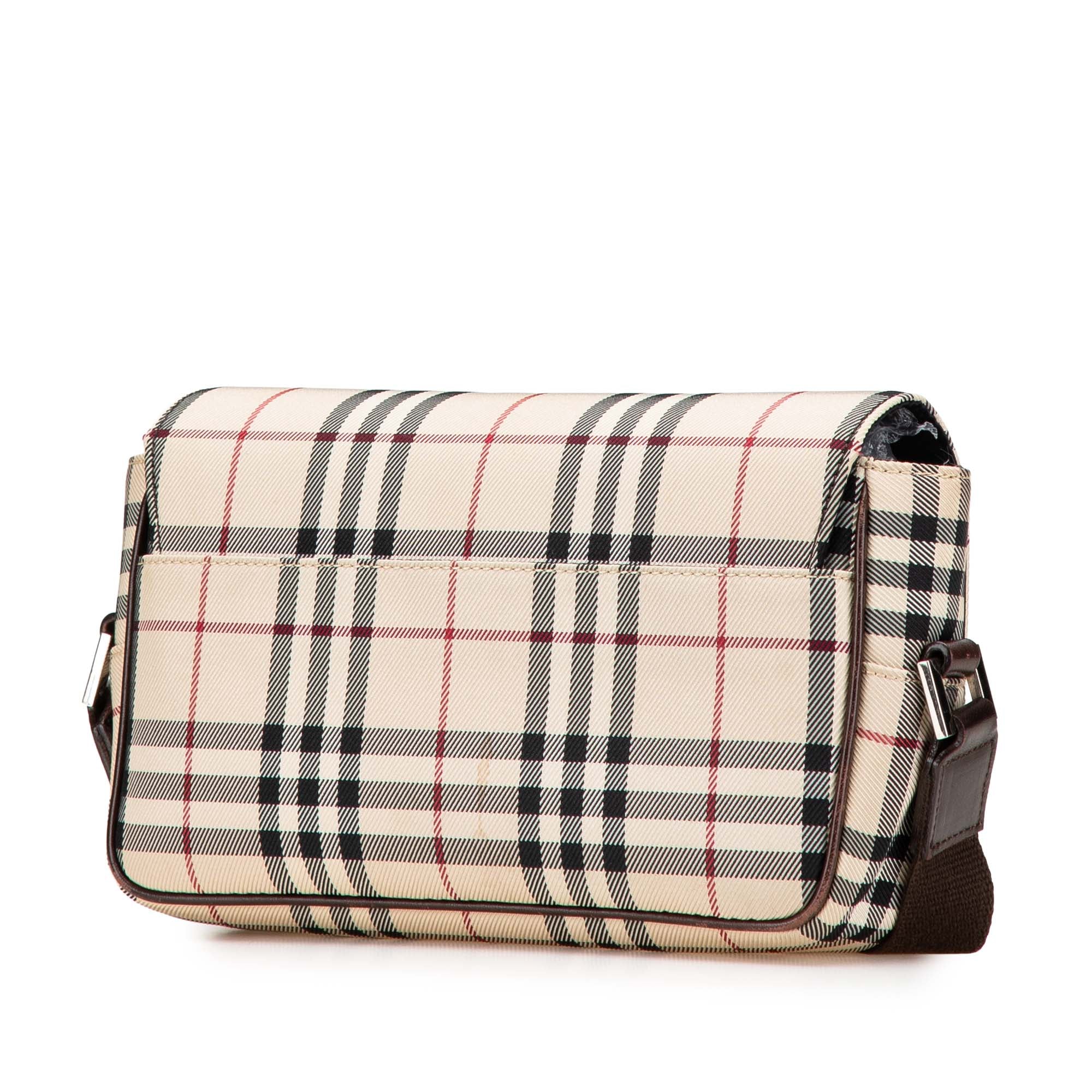 House Check Canvas Flap Crossbody