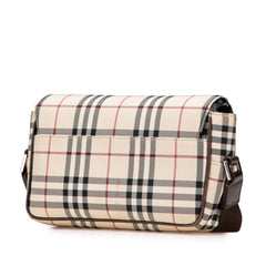 House Check Canvas Flap Crossbody