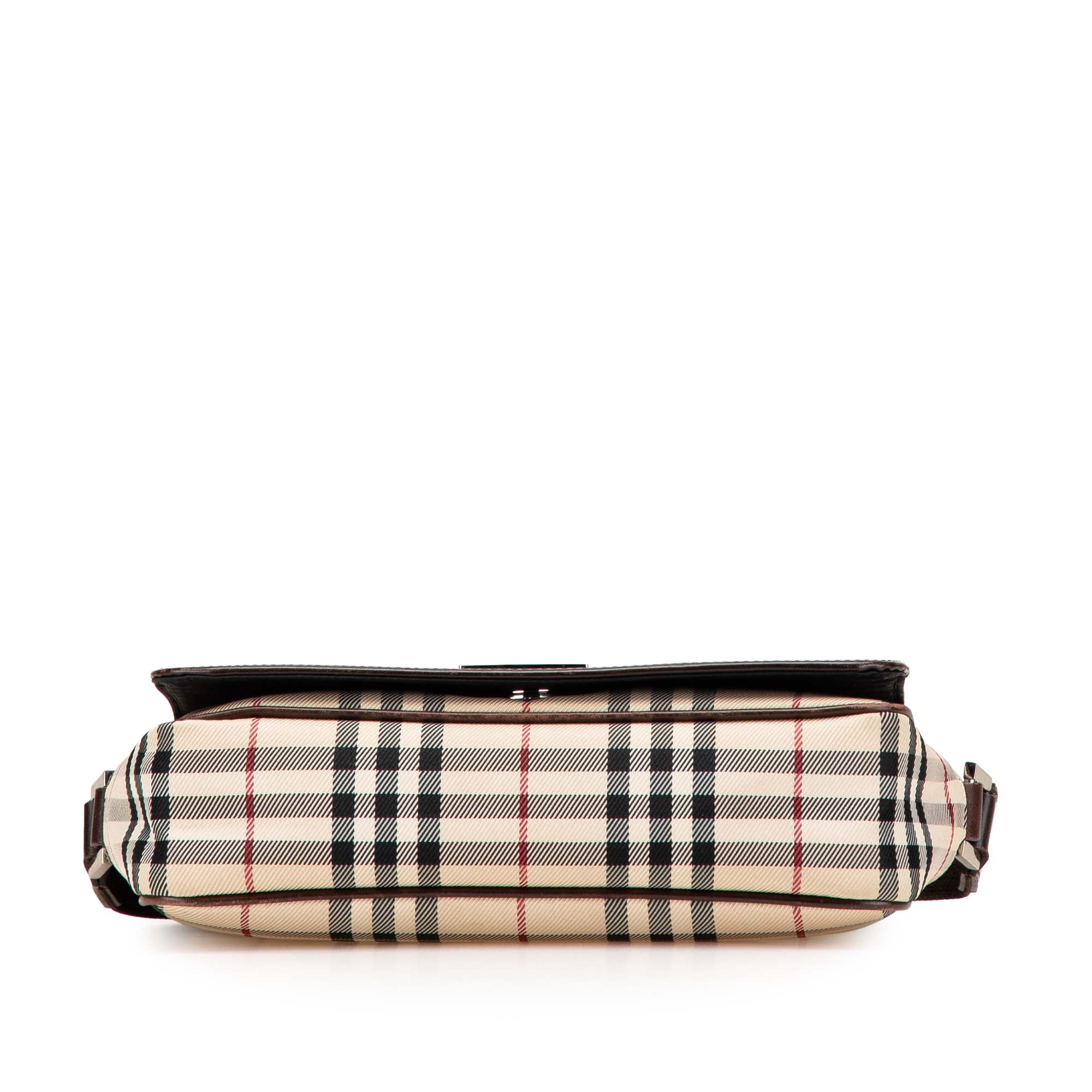 House Check Canvas Flap Crossbody