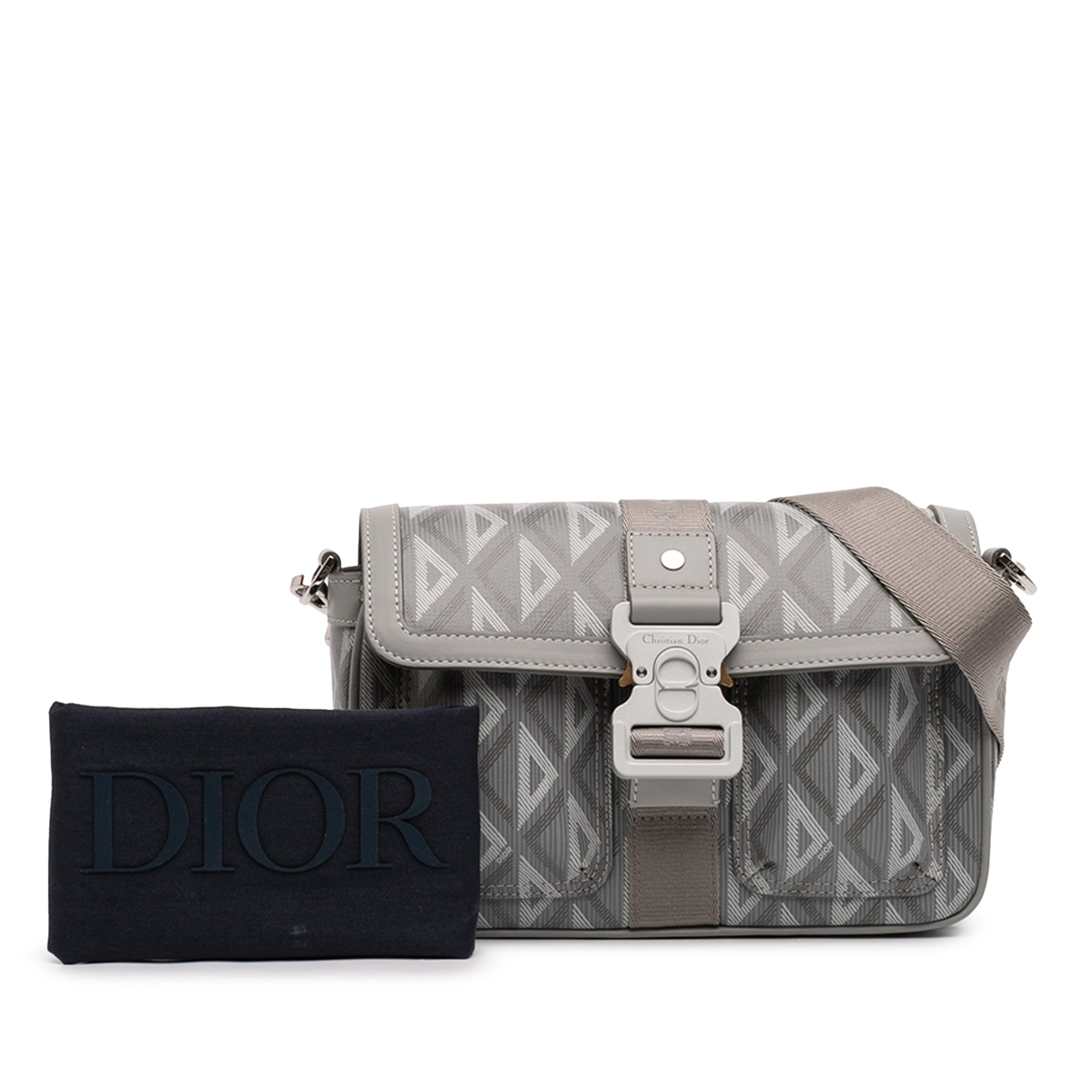 Mini Coated Canvas CD Diamond Hit The Road Messenger Bag