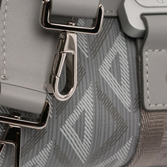 Mini Coated Canvas CD Diamond Hit The Road Messenger Bag