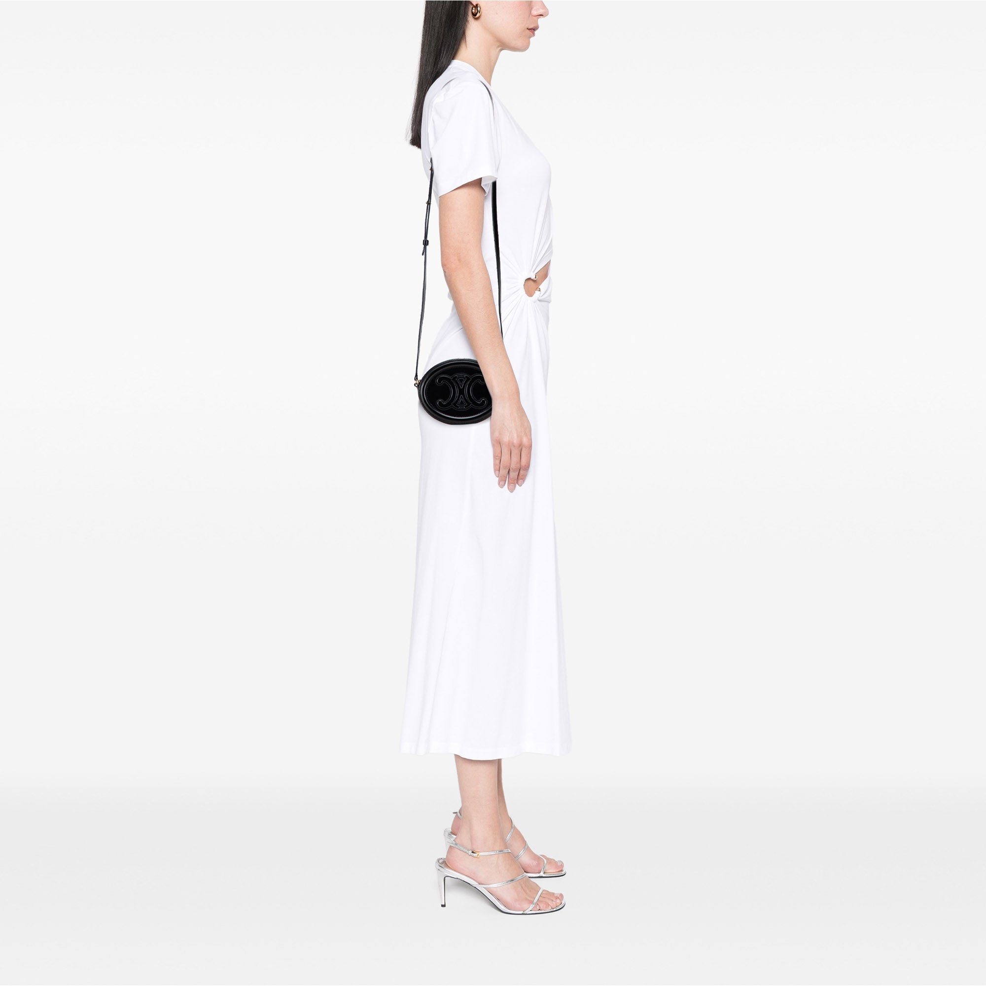 Small Calfskin Cuir Triomphe Oval Crossbody