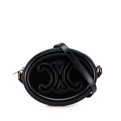 Small Calfskin Cuir Triomphe Oval Crossbody