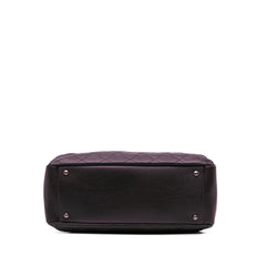 Small Quilted Iridescent Caviar Chic Shopping Tote