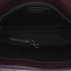 Small Quilted Iridescent Caviar Chic Shopping Tote