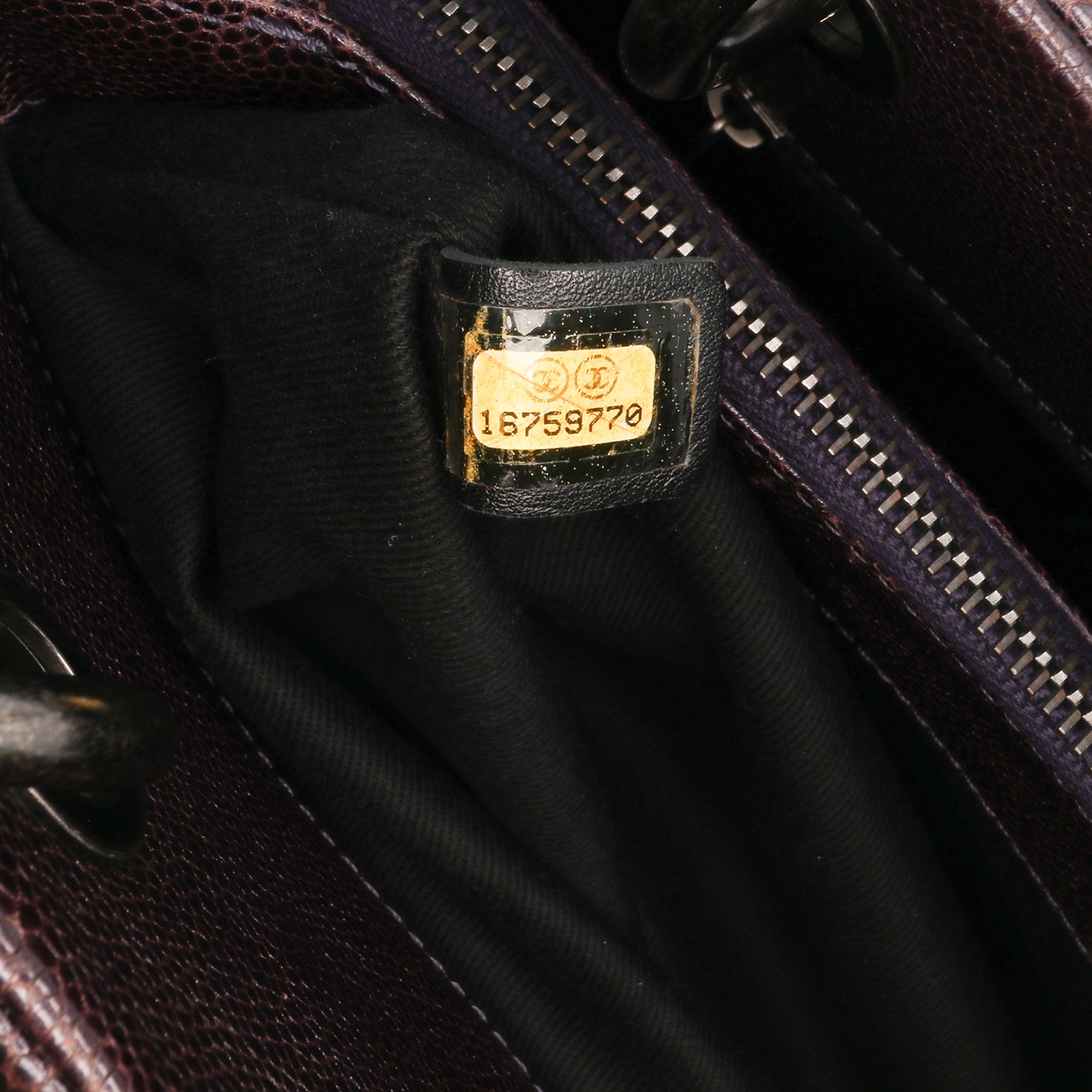Small Quilted Iridescent Caviar Chic Shopping Tote