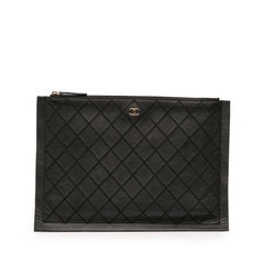 CC Stitched Lambskin Clutch