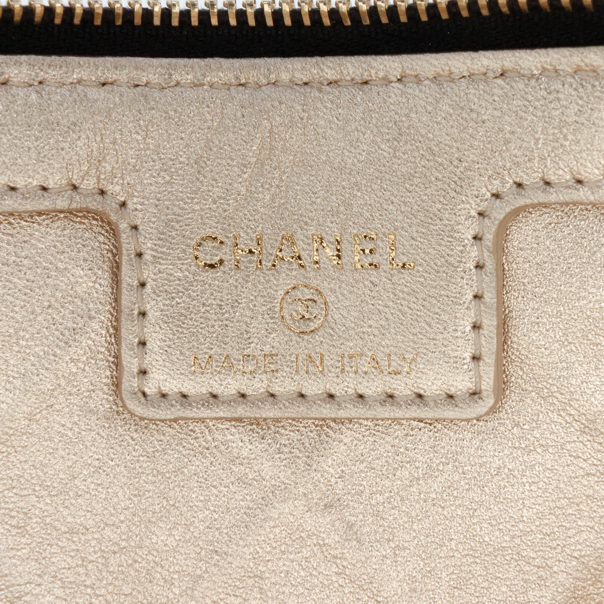 CC Stitched Lambskin Clutch