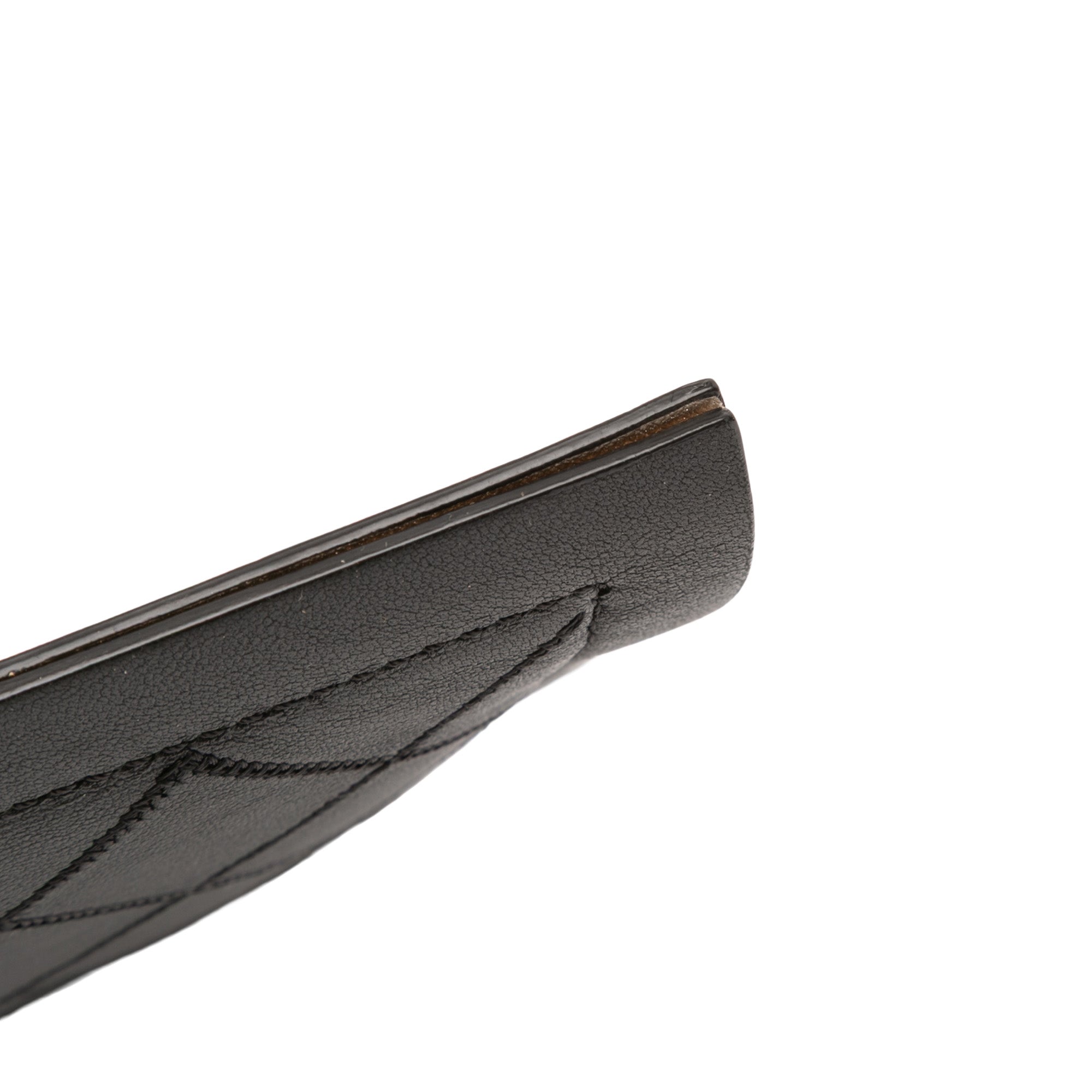 CC Stitched Lambskin Clutch
