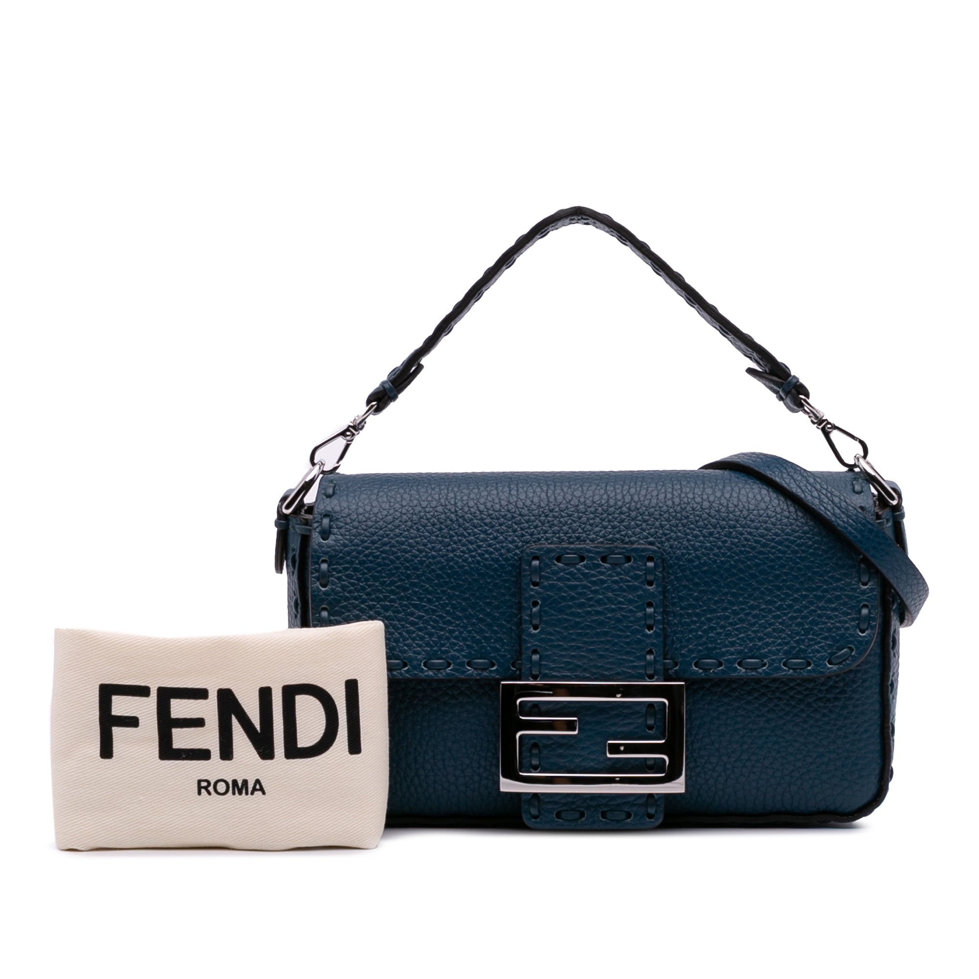 Mini Leather Selleria Baguette Satchel