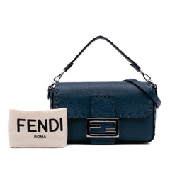 Mini Leather Selleria Baguette Satchel