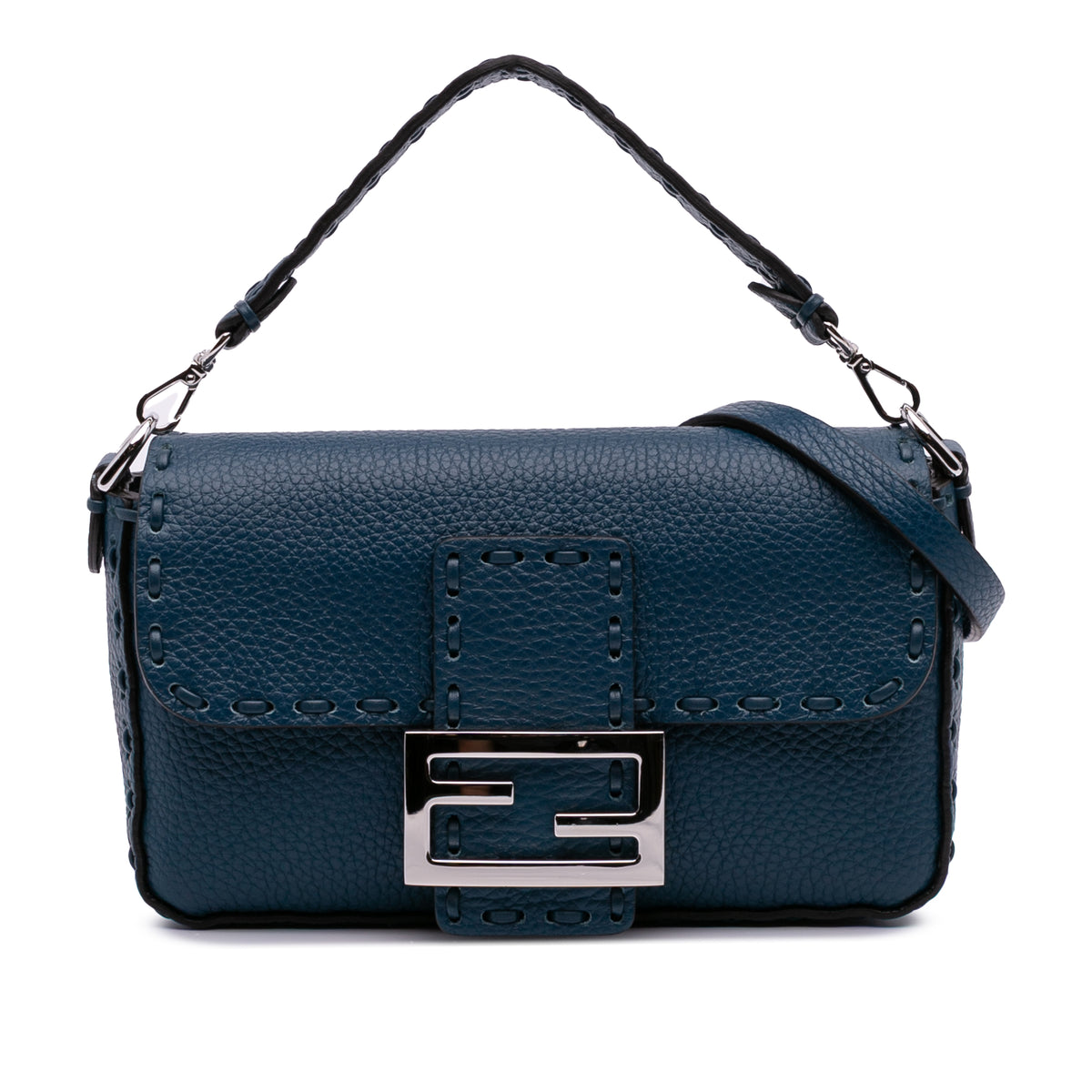 Mini Leather Selleria Baguette Satchel