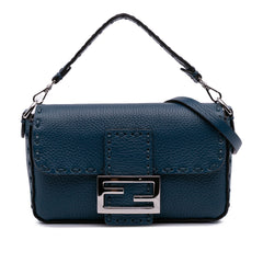 Mini Leather Selleria Baguette Satchel