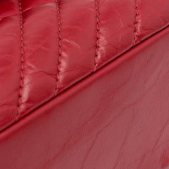 CC Chevron Calfskin Top Handle Flap