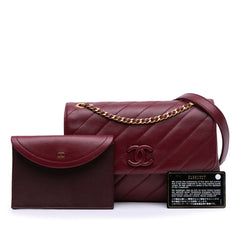 Diagonal Quilted Lambskin CC Signature Flap