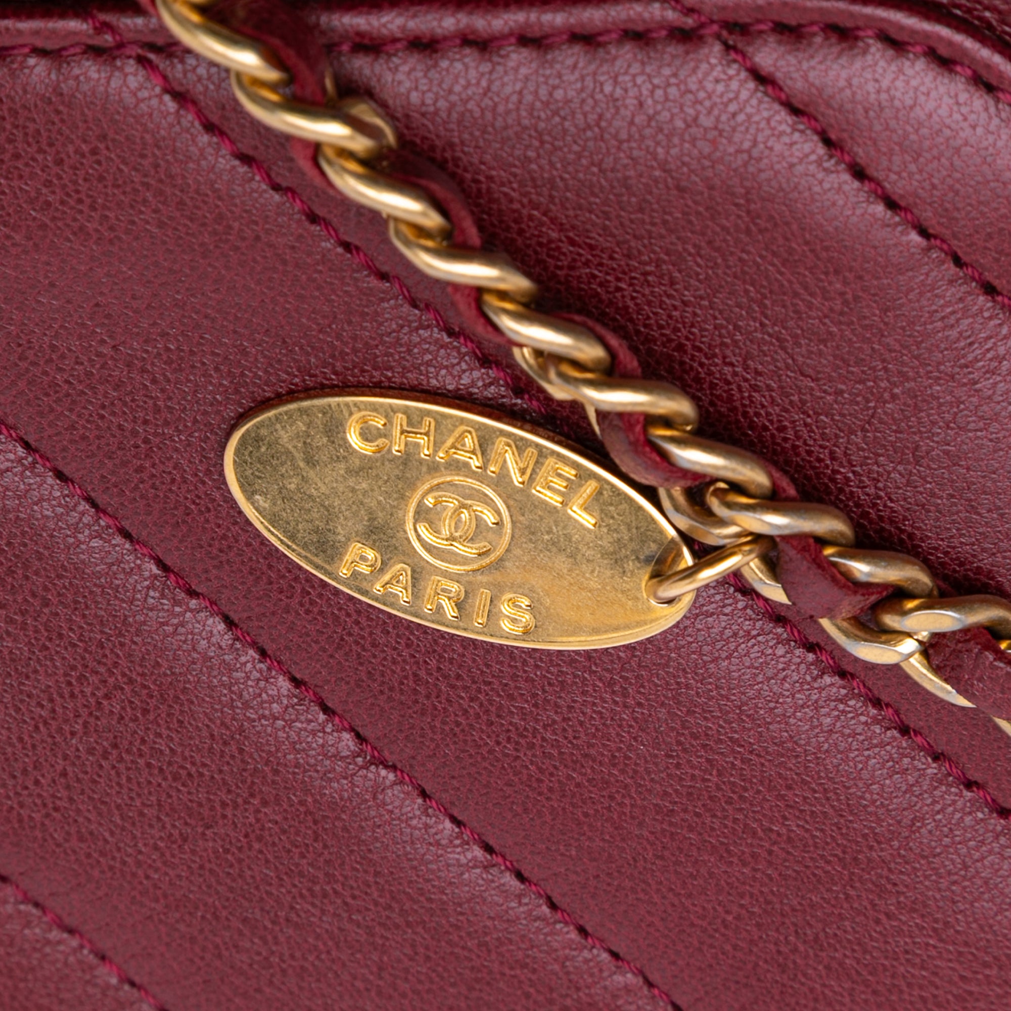 Diagonal Quilted Lambskin CC Signature Flap