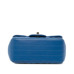 Mini Square Classic Chevron Lambskin Single Flap