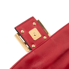 Zucca Embossed Leather Baguette Satchel