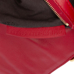 Zucca Embossed Leather Baguette Satchel