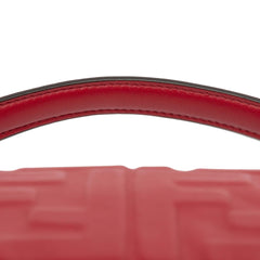 Zucca Embossed Leather Baguette Satchel