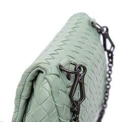 Mini Nappa Intrecciato Expandable Chain Flap Crossbody