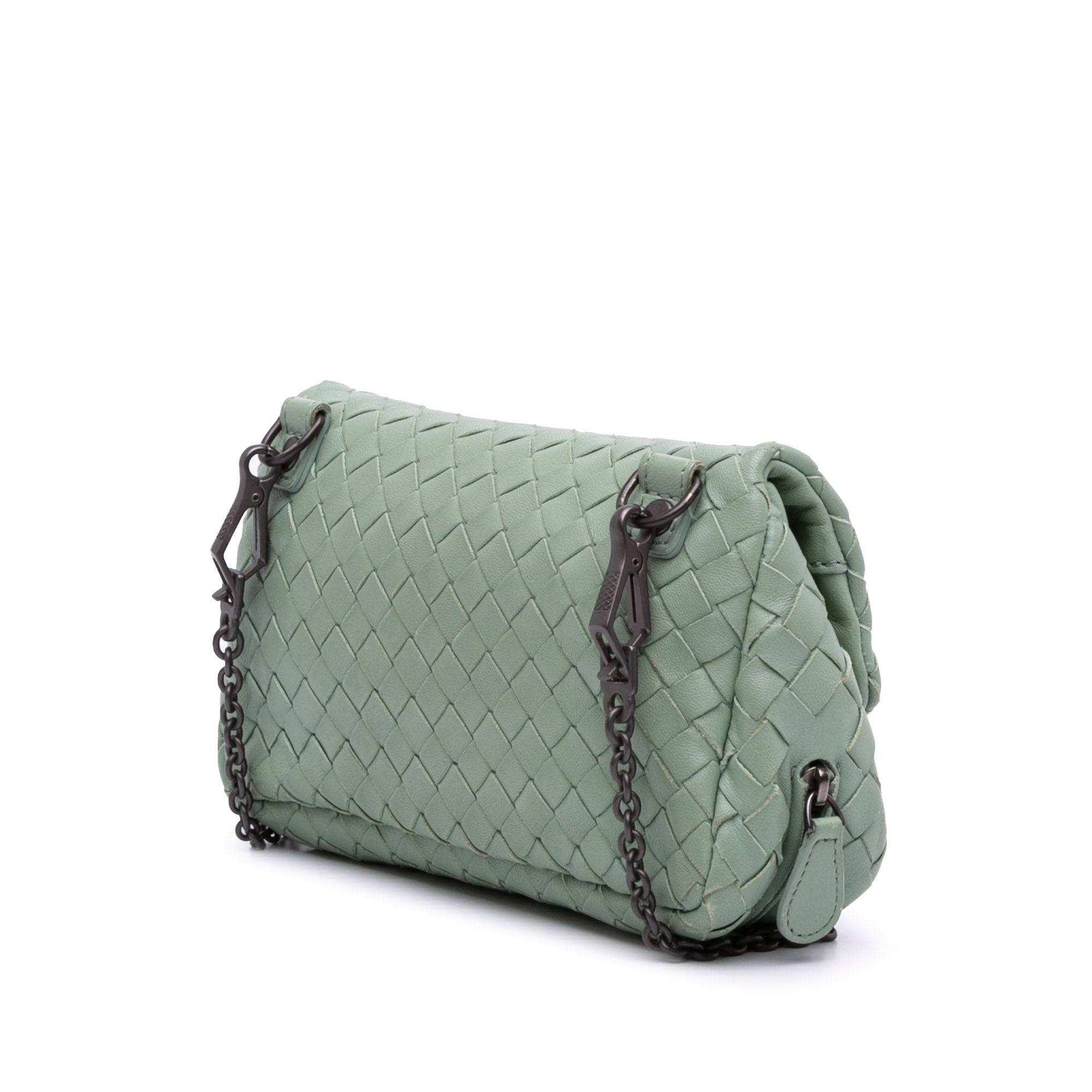 Mini Nappa Intrecciato Expandable Chain Flap Crossbody