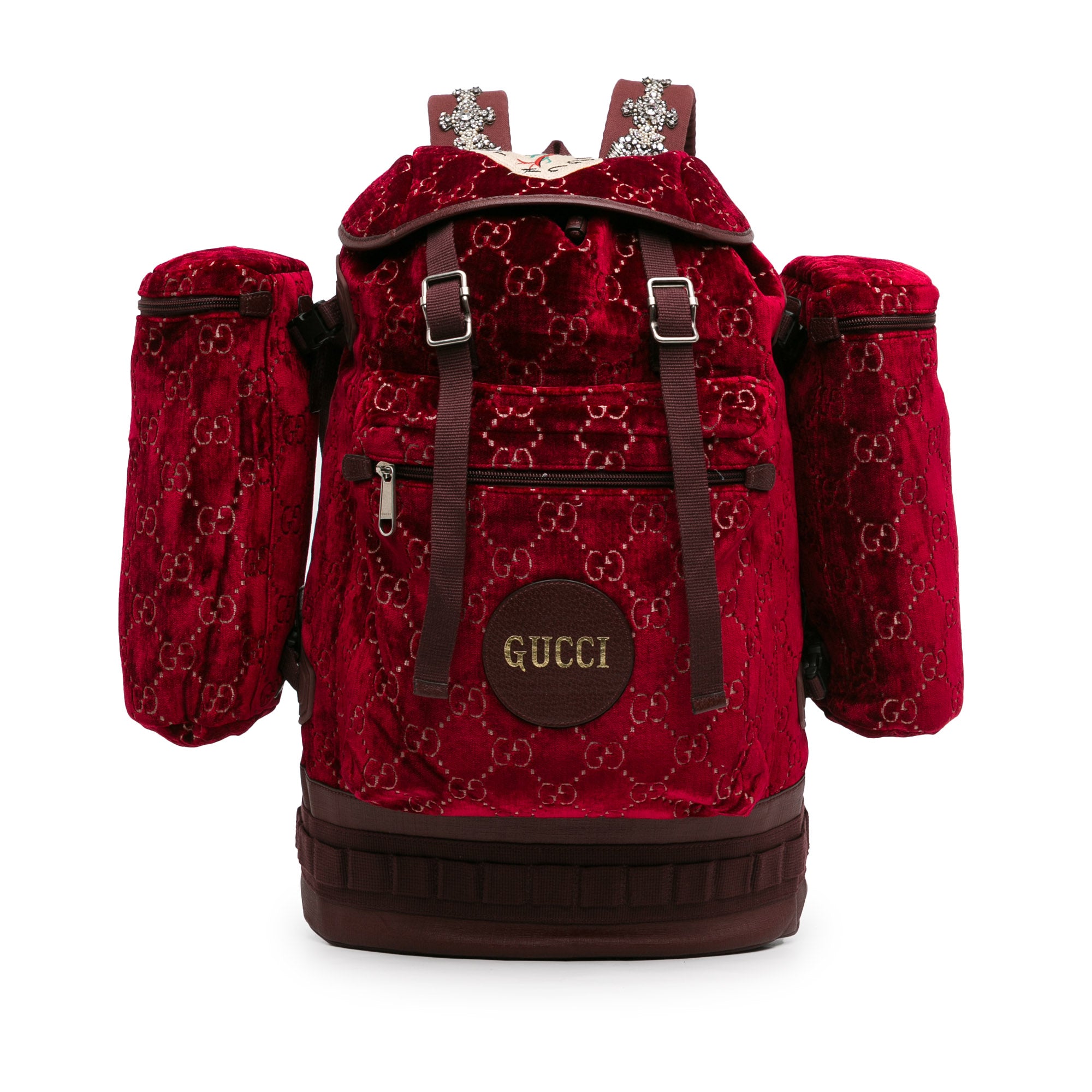 Large GG Velvet Heart Alpina Backpack