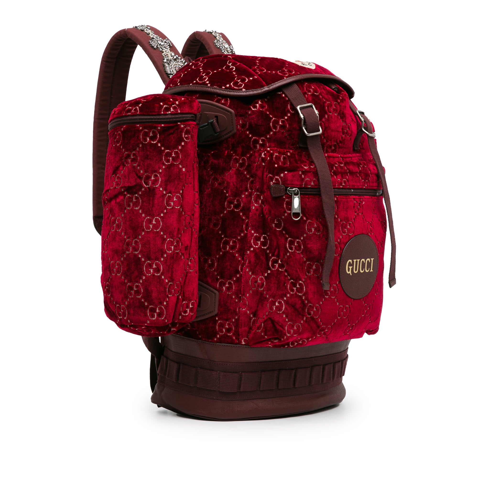 Large GG Velvet Heart Alpina Backpack