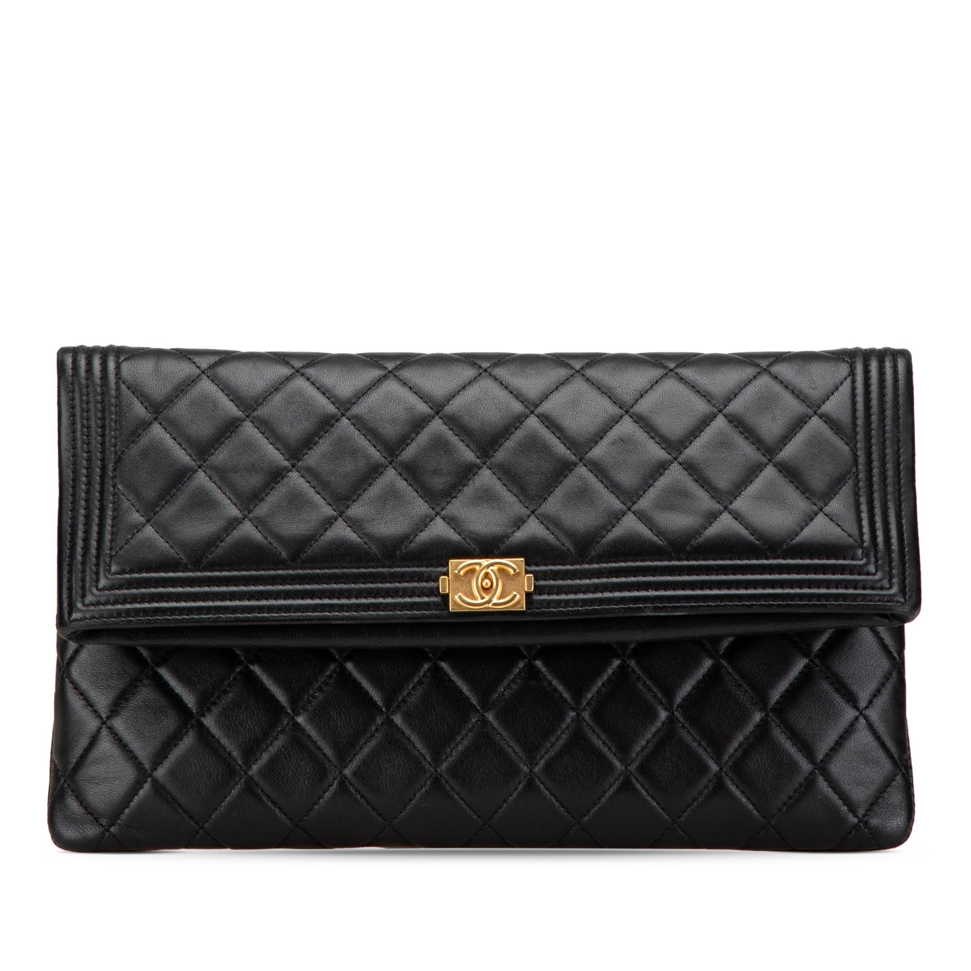 Lambskin Boy Foldover Clutch