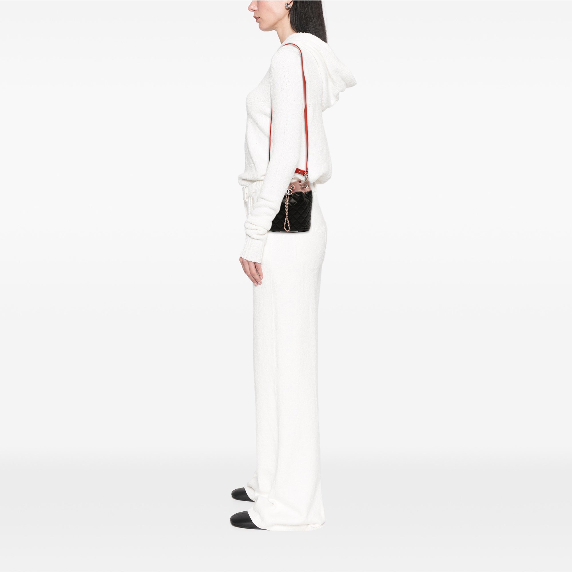 CC Quilted Lambskin Cuba Drawstring Bucket Bag