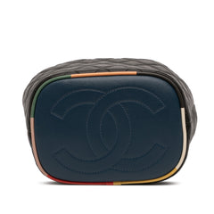 CC Quilted Lambskin Cuba Drawstring Bucket Bag