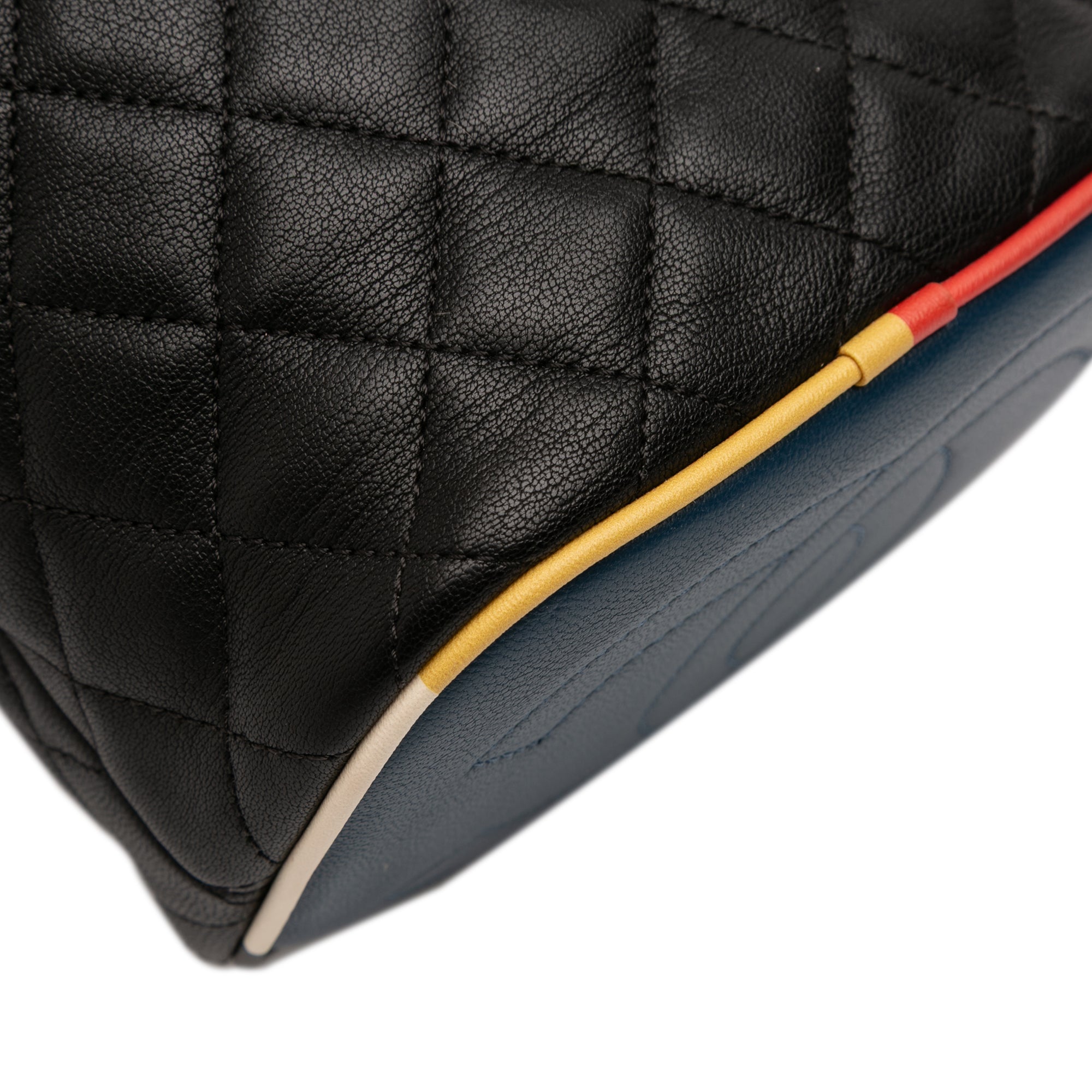 CC Quilted Lambskin Cuba Drawstring Bucket Bag