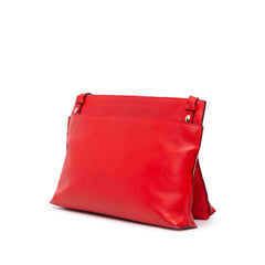 Leather T Double Pouch Crossbody