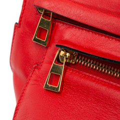 Leather T Double Pouch Crossbody