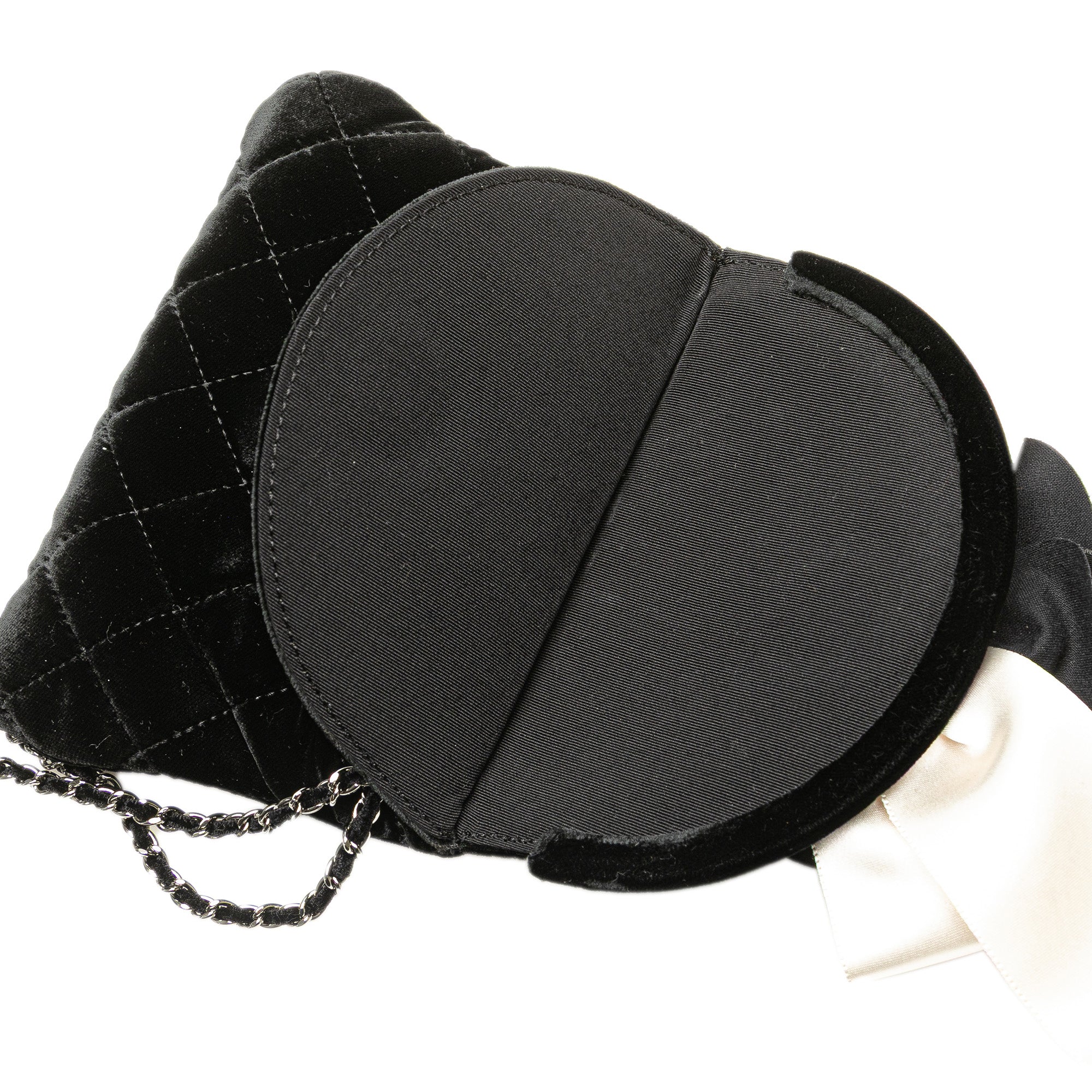 Quilted Velvet Camellia Wristlet Clutch