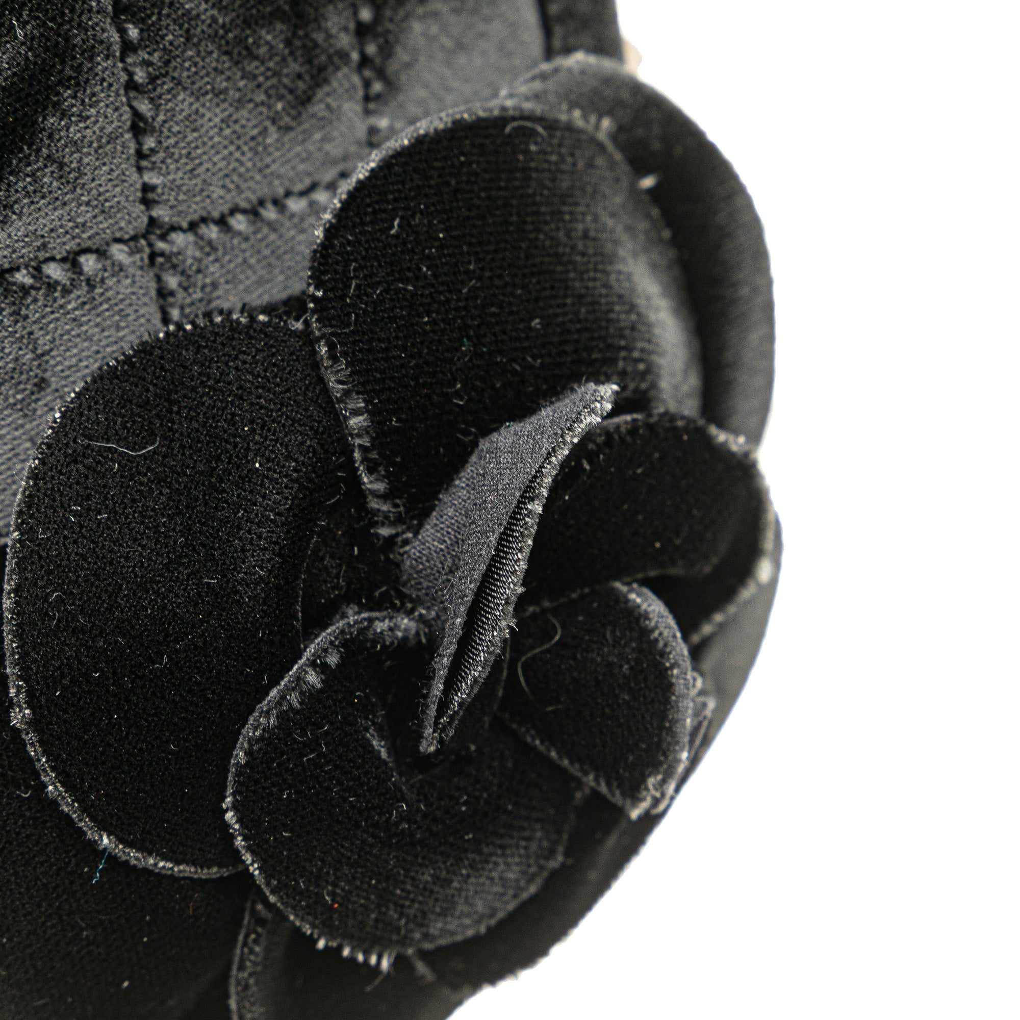 Quilted Velvet Camellia Wristlet Clutch
