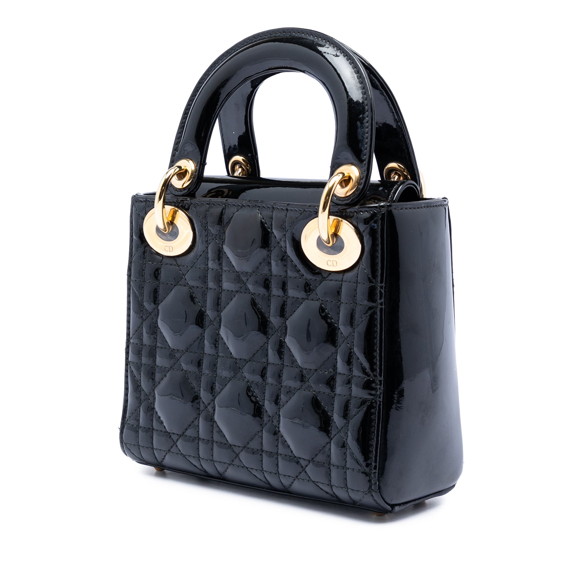 Mini Patent Cannage Lady Dior