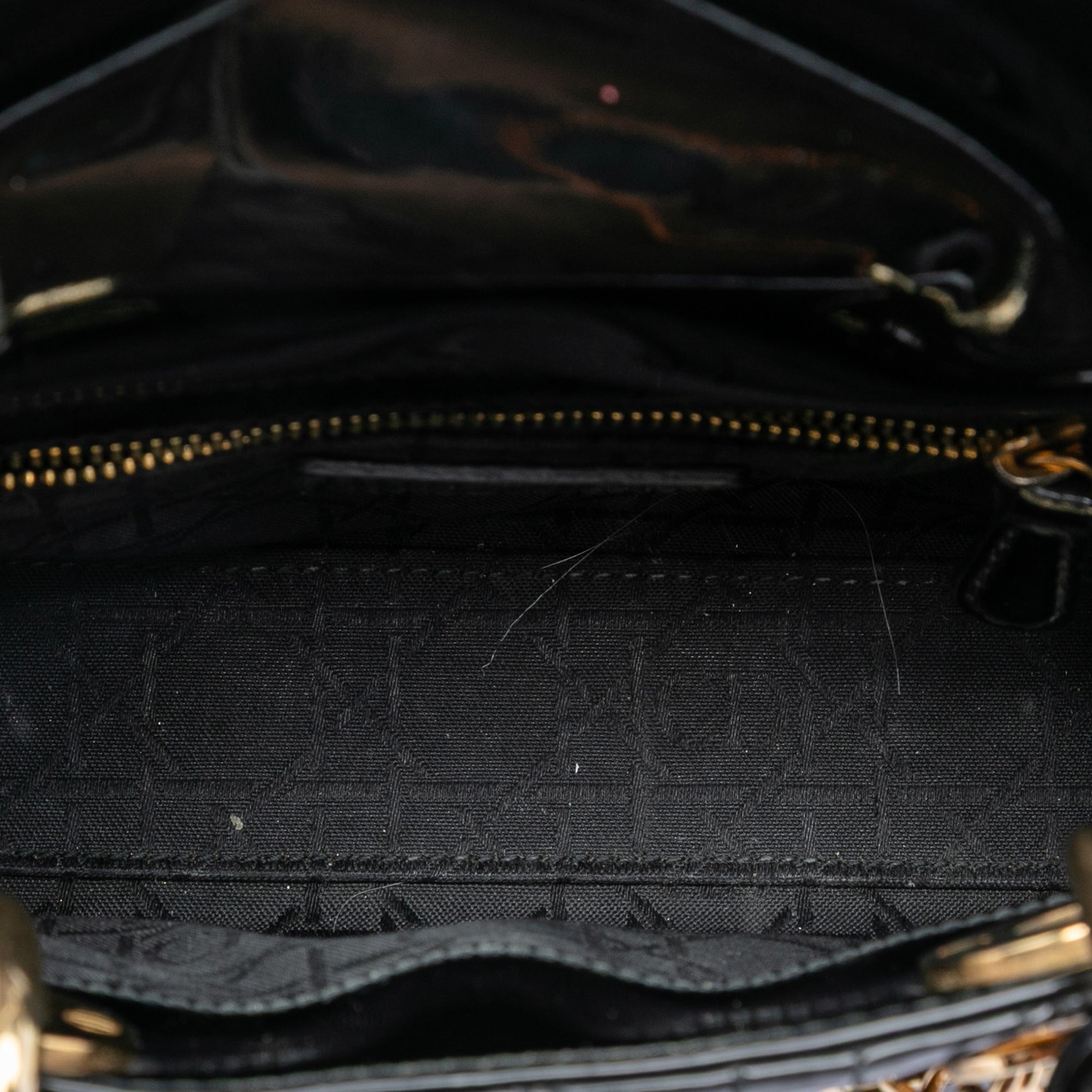 Mini Patent Cannage Lady Dior